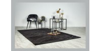 Tapis 170x120cm, design C007Y coloris noir - Confort et élégance pour votre intérieur