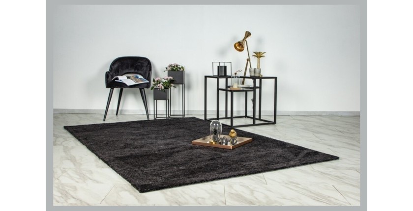 Tapis 170x120cm, design C007Y coloris noir - Confort et élégance pour votre intérieur