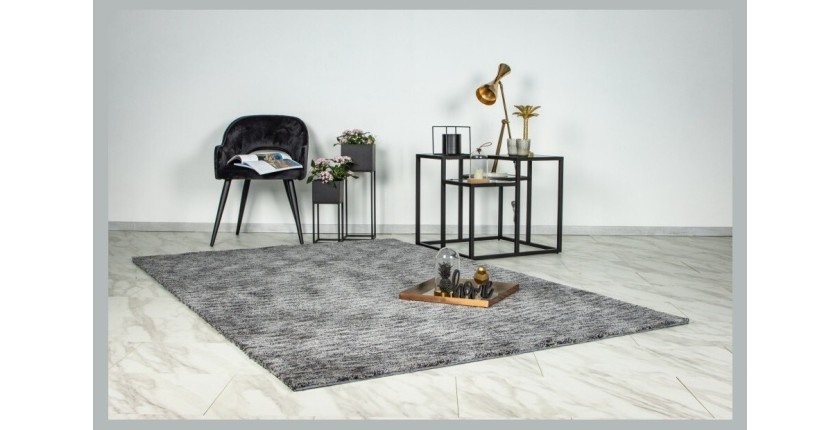 Tapis 150x80cm, design C007Y coloris argent - Confort et élégance pour votre intérieur