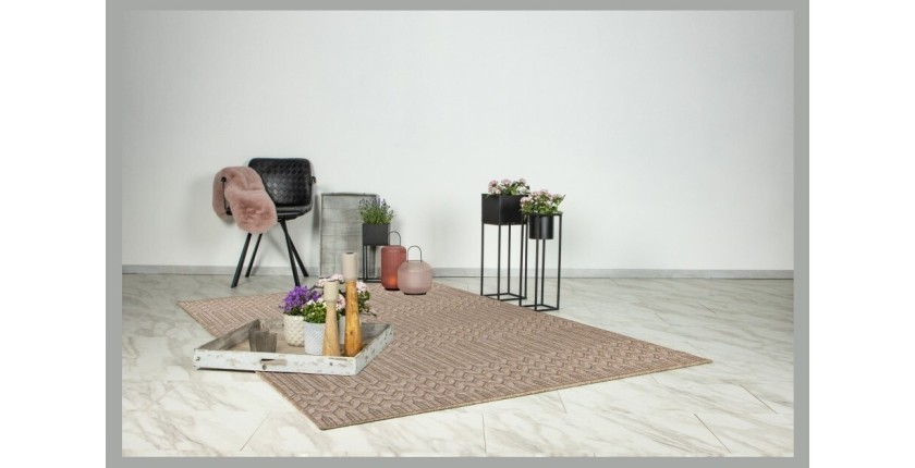 Tapis 150x80cm, design C103A coloris naturel - Confort et élégance pour votre intérieur