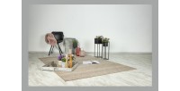 Tapis 150x80cm, design C303A coloris naturel - Confort et élégance pour votre intérieur