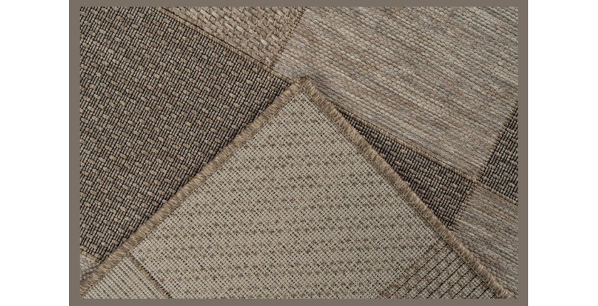 Tapis 230x160cm, design C603A coloris naturel - Confort et élégance pour votre intérieur