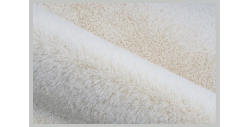Tapis 90x60cm, design C005Y coloris ivoire - Confort et élégance pour votre intérieur