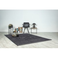 Tapis 280x80cm, design D012A coloris graphite - Confort et élégance pour votre intérieur