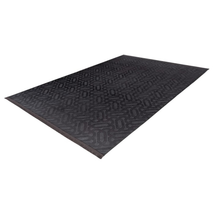 Tapis 280x80cm, design D012A coloris graphite - Confort et élégance pour votre intérieur