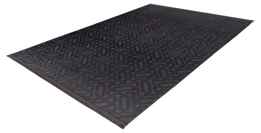 Tapis 280x80cm, design D012A coloris graphite - Confort et élégance pour votre intérieur