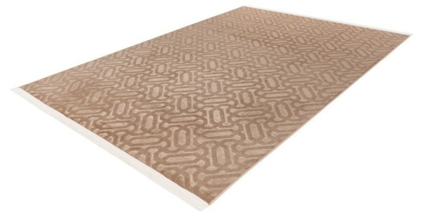 Tapis 280x200cm, design D012A coloris taupe - Confort et élégance pour votre intérieur