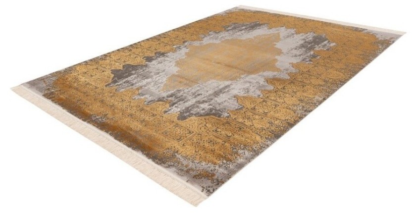 Tapis 150x80cm, design E109E coloris doré - Confort et élégance pour votre intérieur