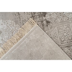 Tapis 150x80cm, design E109E coloris argent - Confort et élégance pour votre intérieur