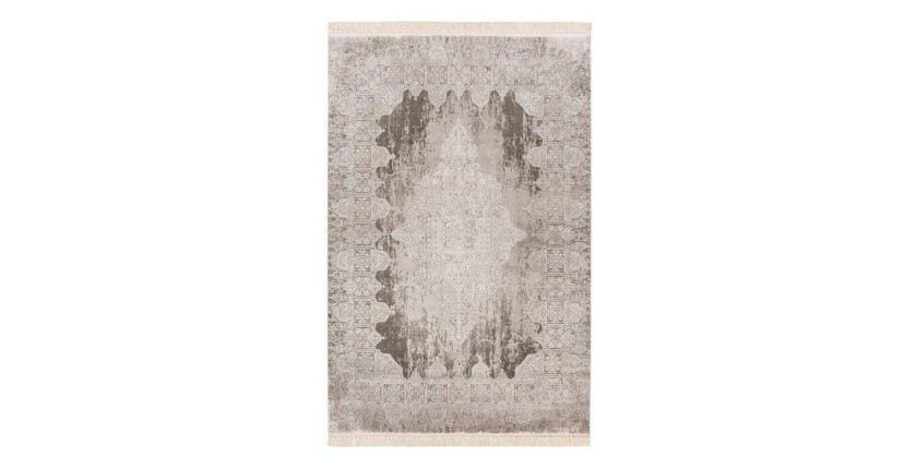 Tapis 170x120cm, design E109E coloris argent - Confort et élégance pour votre intérieur