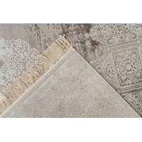 Tapis 290x200cm, design E109E coloris argent - Confort et élégance pour votre intérieur