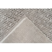 Tapis 150x80cm, design E209E coloris argent - Confort et élégance pour votre intérieur