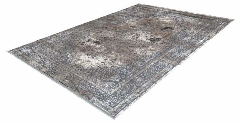 Tapis 170x120cm, design E209E coloris argent - Confort et élégance pour votre intérieur