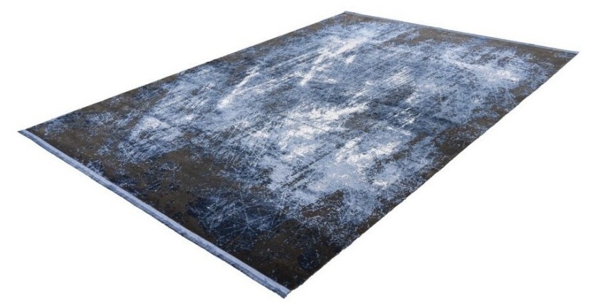 Tapis 150x80cm, design E409E coloris bleu - Confort et élégance pour votre intérieur