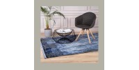 Tapis 170x120cm, design E409E coloris bleu - Confort et élégance pour votre intérieur