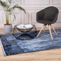 Tapis 170x120cm, design E409E coloris bleu - Confort et élégance pour votre intérieur