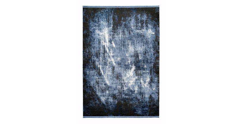 Tapis 170x120cm, design E409E coloris bleu - Confort et élégance pour votre intérieur