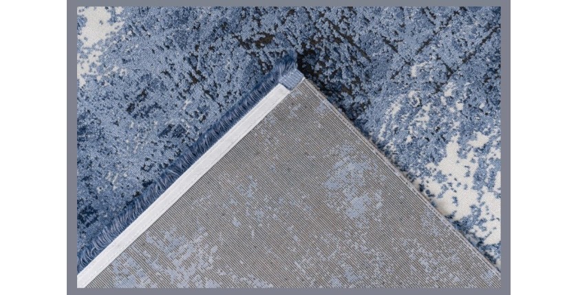 Tapis 230x160cm, design E409E coloris bleu - Confort et élégance pour votre intérieur