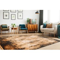 Tapis 150x80cm, design E409E coloris doré - Confort et élégance pour votre intérieur