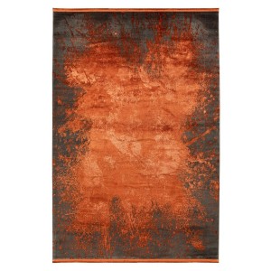 Tapis 170x120cm, design E509E coloris terracotta - Confort et élégance pour votre intérieur