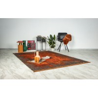 Tapis 230x160cm, design E509E coloris terracotta - Confort et élégance pour votre intérieur