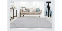 Tapis 110x60cm, design E005N coloris argent - Confort et élégance pour votre intérieur