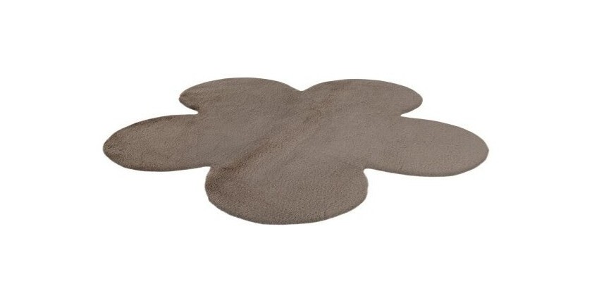 Tapis enfant 100x100cm, design E105S coloris taupe - Confort et élégance pour votre intérieur