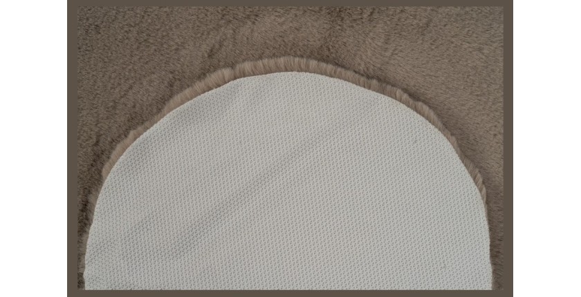 Tapis enfant 100x100cm, design E105S coloris taupe - Confort et élégance pour votre intérieur