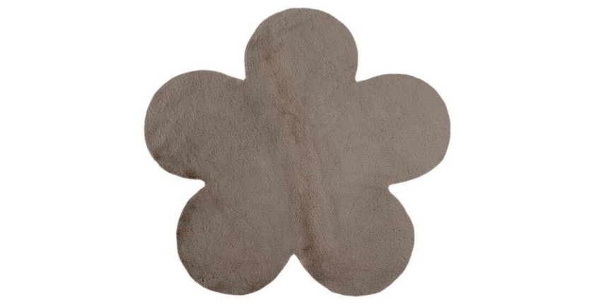 Tapis enfant 100x100cm, design E105S coloris taupe - Confort et élégance pour votre intérieur