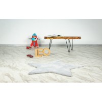 Tapis enfant 100x100cm, design E405S coloris argent - Confort et élégance pour votre intérieur