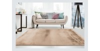 Tapis 150x80cm, design E009Y coloris beige - Confort et élégance pour votre intérieur