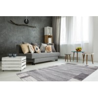 Tapis 170x120cm, design F005G coloris argent - Confort et élégance pour votre intérieur