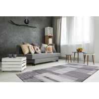 Tapis 150x80cm, design F105G coloris argent - Confort et élégance pour votre intérieur