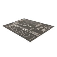 Tapis 110x60cm, design F115A coloris graphite - Confort et élégance pour votre intérieur