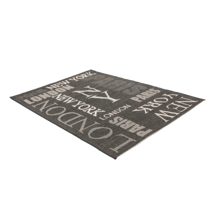 Tapis 150x80cm, design F115A coloris graphite - Confort et élégance pour votre intérieur