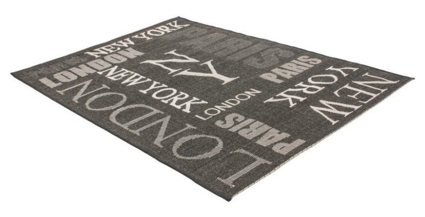 Tapis 230x160cm, design F115A coloris graphite - Confort et élégance pour votre intérieur