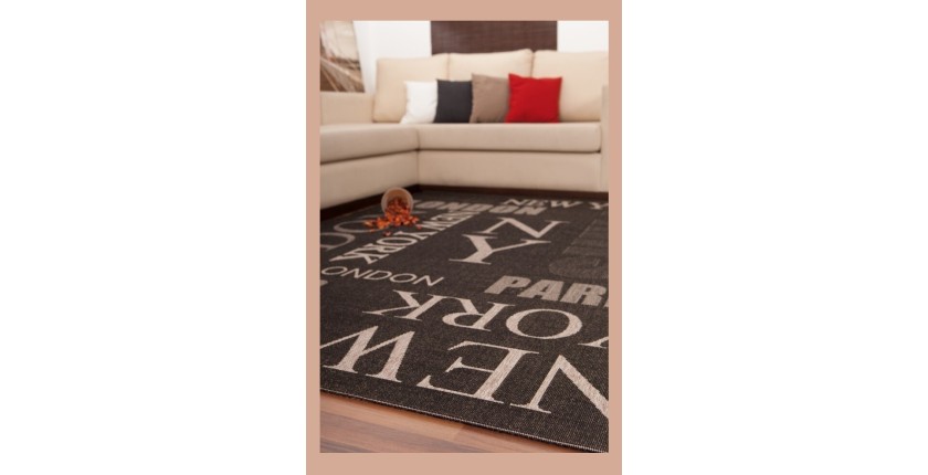 Tapis 230x160cm, design F115A coloris graphite - Confort et élégance pour votre intérieur