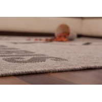 Tapis 110x60cm, design F115A coloris argent - Confort et élégance pour votre intérieur