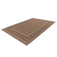 Tapis 150x80cm, design F025A coloris café - Confort et élégance pour votre intérieur