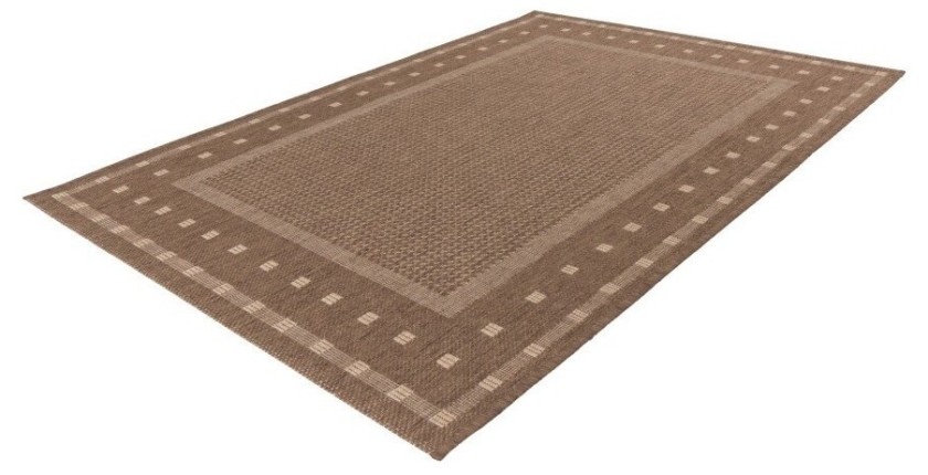 Tapis 170x120cm, design F025A coloris café - Confort et élégance pour votre intérieur