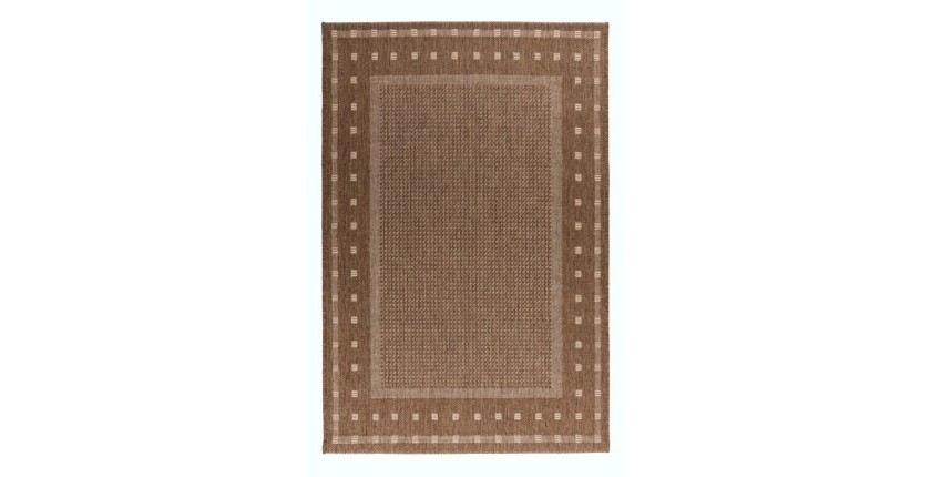 Tapis 170x120cm, design F025A coloris café - Confort et élégance pour votre intérieur