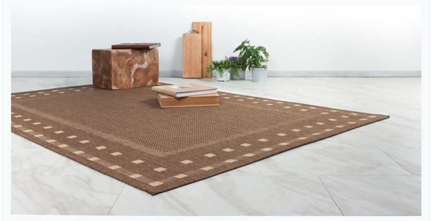 Tapis 290x200cm, design F025A coloris café - Confort et élégance pour votre intérieur