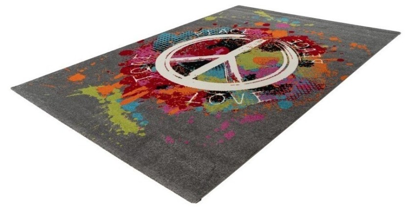 Tapis 150x80cm, design F204E coloris multicolore - Confort et élégance pour votre intérieur