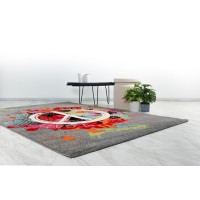 Tapis 230x160cm, design F204E coloris multicolore - Confort et élégance pour votre intérieur