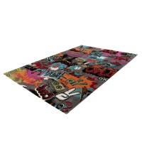 Tapis 150x80cm, design F404E coloris multicolore - Confort et élégance pour votre intérieur