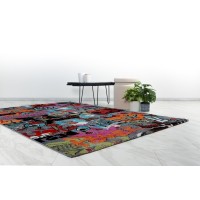 Tapis enfant et ado 170x120cm, design F404E coloris multicolore - Confort et élégance pour votre intérieur