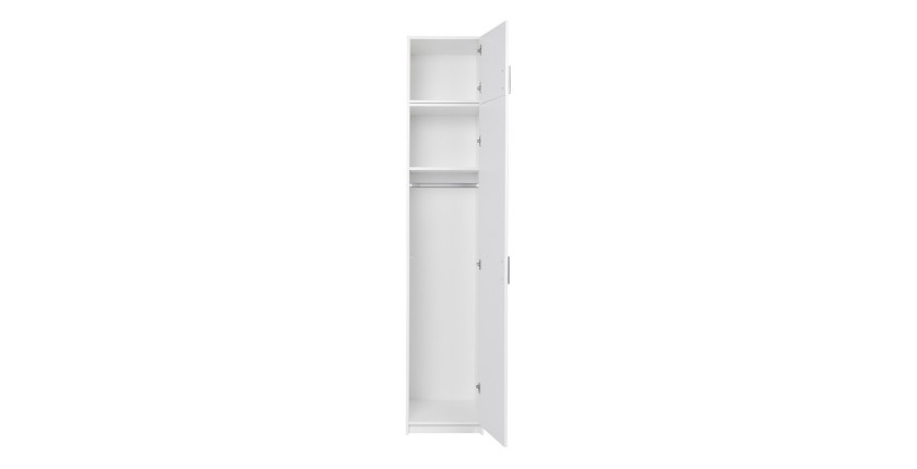 Surmeuble d'armoire une porte collection FLEX, coloris blanc brillant