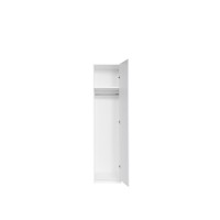 Armoire une porte collection FLEX, coloris blanc brillant