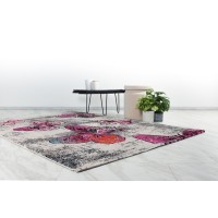 Tapis 290x200cm, design F804E coloris multicolore - Confort et élégance pour votre intérieur