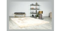 Tapis 150x80cm, design G008R coloris ivoire - Confort et élégance pour votre intérieur
